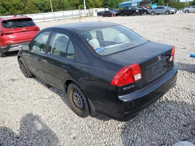 2HGES16655H544869 - 2005 HONDA CIVIC LX BLACK photo 2