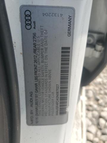 WAUGFAFC4GN087027 - 2016 AUDI A6 PREMIUM PLUS WHITE photo 12