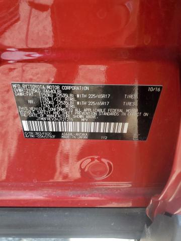 JTMBFREV2HJ121215 - 2017 TOYOTA RAV4 LE წითელი ფოტო 13