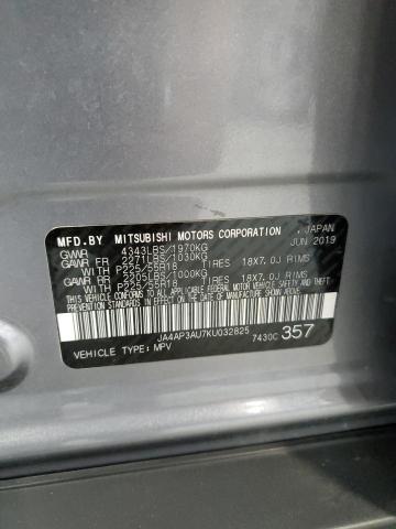 JA4AP3AU7KU032825 - 2019 MITSUBISHI OUTLANDER ES Boz foto 13