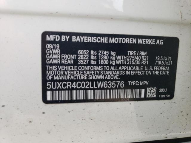 5UXCR4C02LLW63576 - 2020 BMW X5 SDRIVE WHITE photo 14