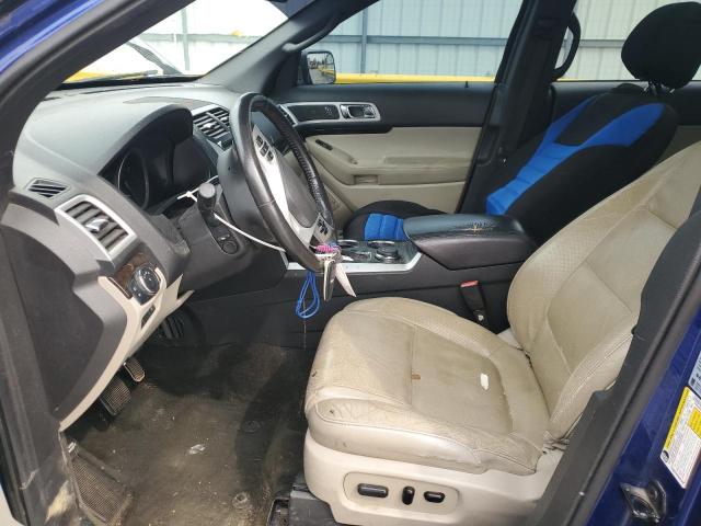 1FM5K8F81EGB15065 - 2014 FORD EXPLORER LIMITED أزرق صورة 7