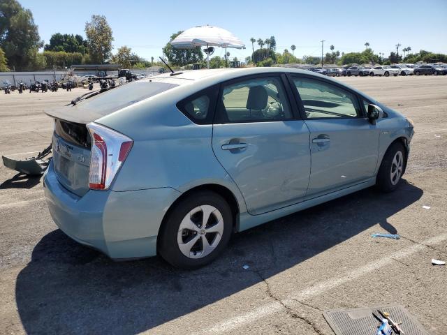 JTDKN3DU2D1632989 - 2013 TOYOTA PRIUS Теңіз түсті фото 3