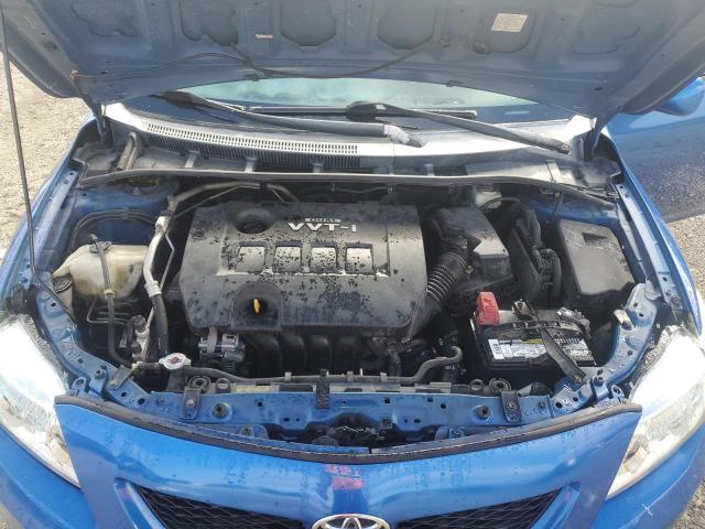 2T1BU40E09C119685 - 2009 TOYOTA COROLLA BASE BLUE photo 11
