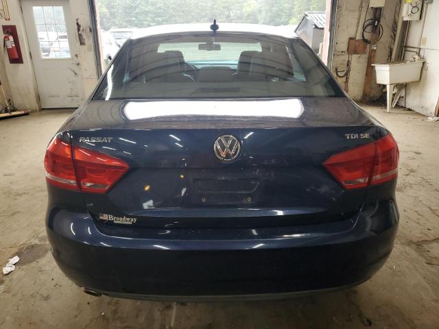 1VWBN7A36DC087478 - 2013 VOLKSWAGEN PASSAT SE BLUE photo 6