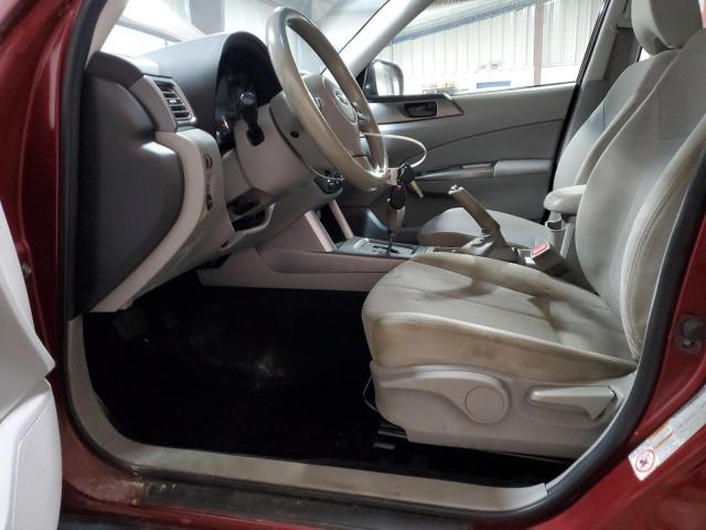 JF2SHABC8CH408297 - 2012 SUBARU FORESTER 2.5X BURGUNDY photo 7