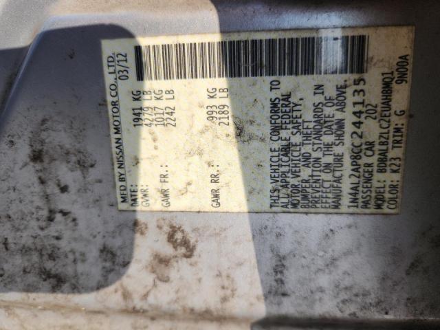 1N4AL2AP8CC244135 - 2012 NISSAN ALTIMA BASE SILVER photo 13