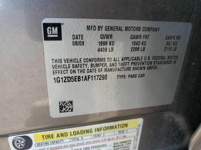 1G1ZD5EB1AF117290 - 2010 CHEVROLET MALIBU 2LT SILVER photo 12