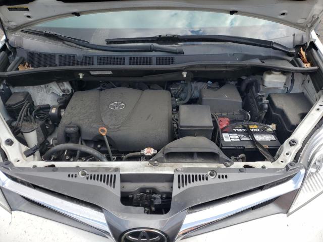 5TDYZ3DC2KS993077 - 2019 TOYOTA SIENNA XLE თეთრი ფოტო 12