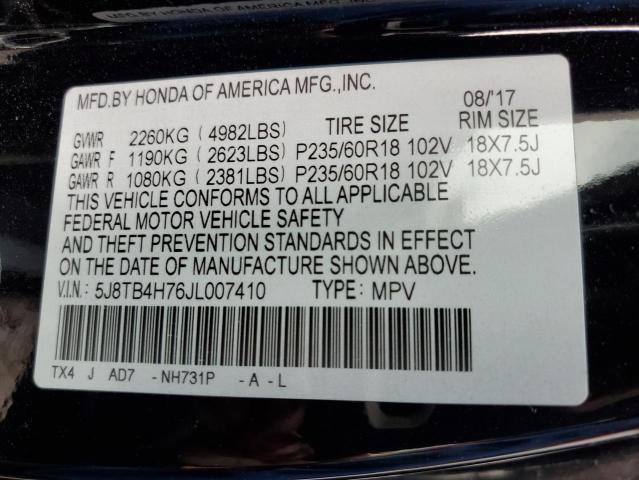 5J8TB4H76JL007410 - 2018 ACURA RDX ADVANCE Qara foto 13