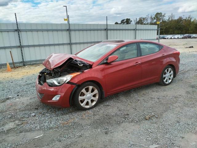 KMHDH4AE9DU574196 - 2013 HYUNDAI ELANTRA GLS RED photo 1