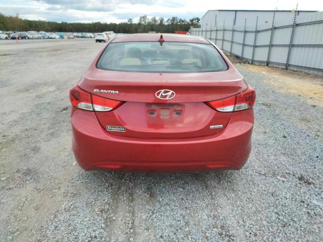 KMHDH4AE9DU574196 - 2013 HYUNDAI ELANTRA GLS RED photo 6