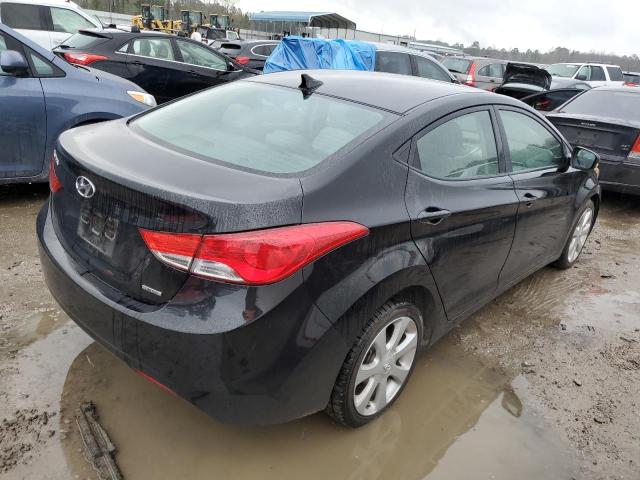 5NPDH4AE9BH076110 - 2011 HYUNDAI ELANTRA GLS BLACK photo 3