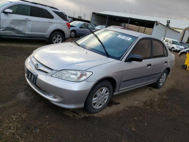 2HGES163X4H563762 - 2004 HONDA CIVIC DX VP فضي صورة 1