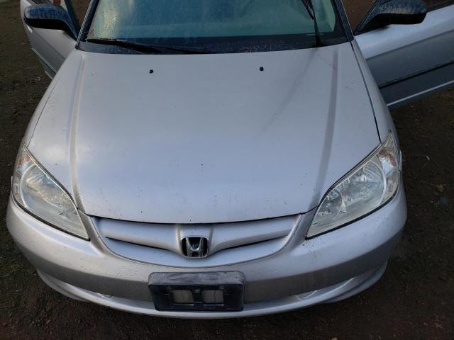 2HGES163X4H563762 - 2004 HONDA CIVIC DX VP فضي صورة 11
