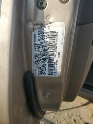 4T1BG22K51U038103 - 2001 TOYOTA CAMRY CE 银色 照片 12