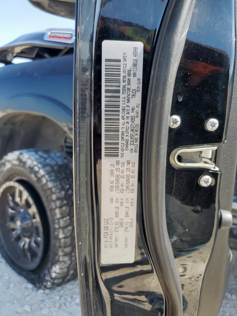 3C6UR5FL8KG714955 - 2019 RAM 2500 LARAMIE BLACK photo 12