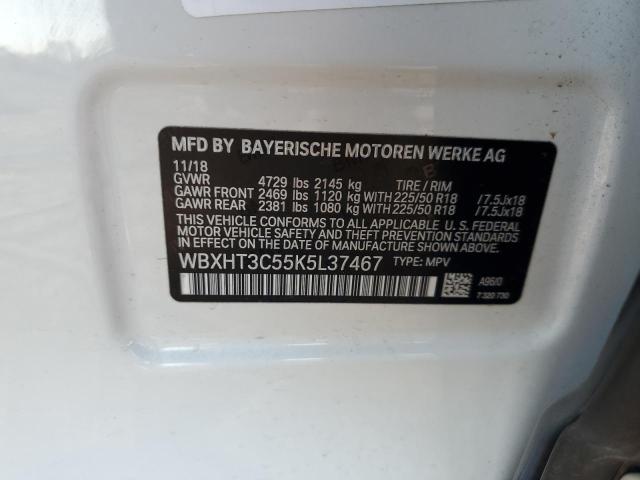 WBXHT3C55K5L37467 - 2019 BMW X1 XDRIVE28I WHITE photo 13