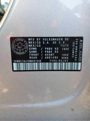 3VWDL7AJ1DM401548 - 2013 VOLKSWAGEN JETTA TDI SILVER photo 13