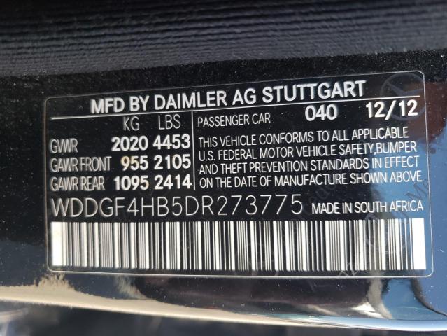 WDDGF4HB5DR273775 - 2013 MERCEDES-BENZ C 250 BLACK photo 12