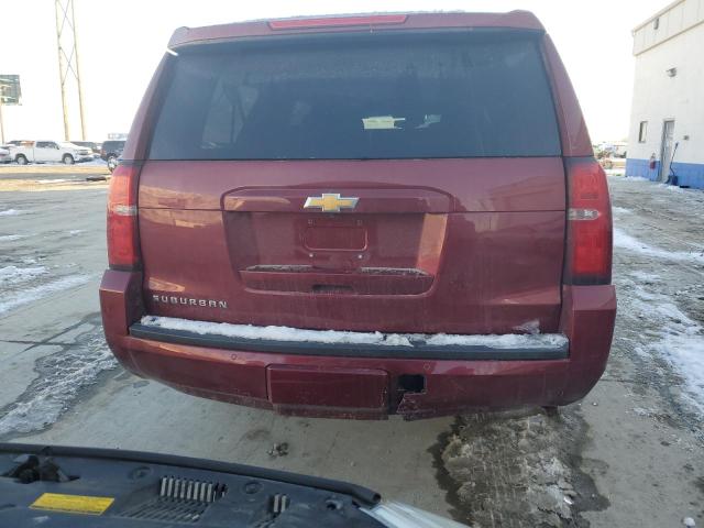 1GNSKHKCXGR365291 - 2016 CHEVROLET SUBURBAN K1500 LT MAROON photo 6