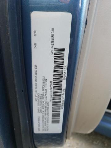 4S3BL616X96228586 - 2009 SUBARU LEGACY 2.5I BLUE photo 12