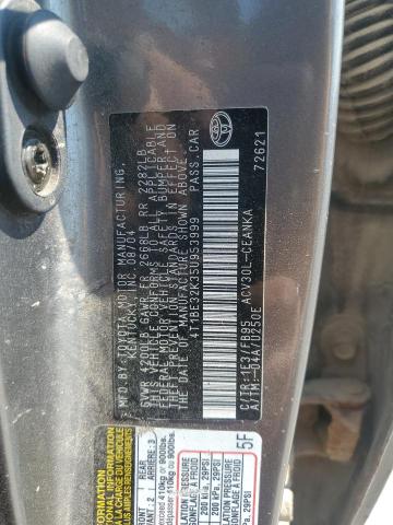 4T1BE32K35U953999 - 2005 TOYOTA CAMRY LE GRAY photo 12