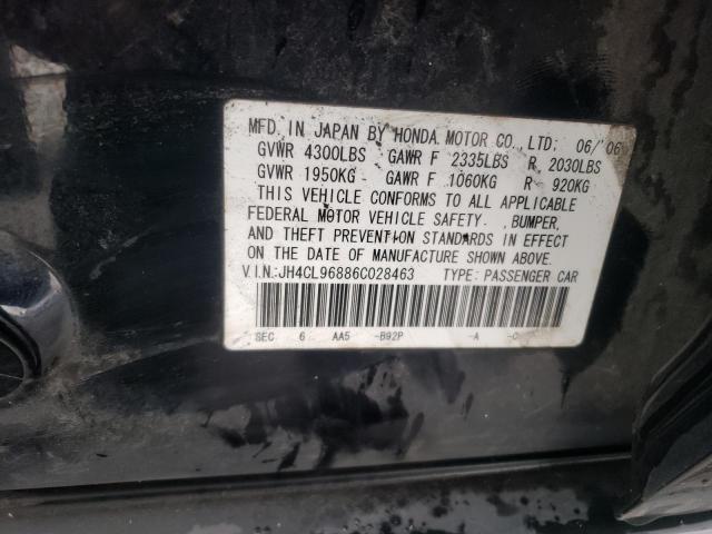 JH4CL96886C028463 - 2006 ACURA TSX BLACK photo 12