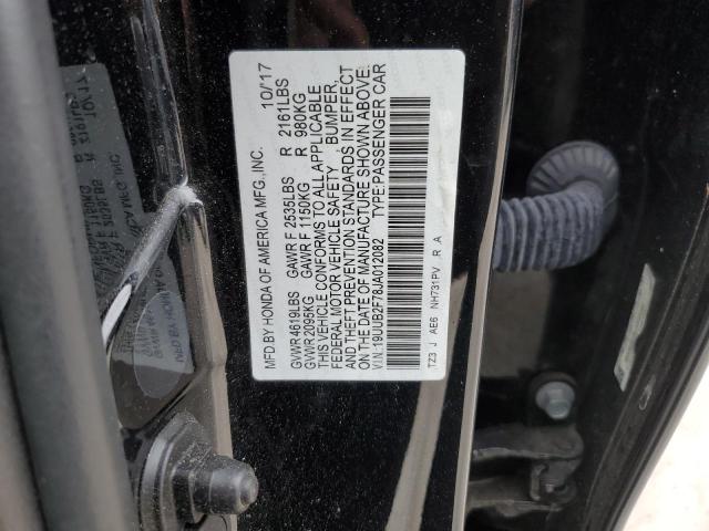 19UUB2F78JA012082 - 2018 ACURA TLX ADVANCE BLACK photo 12