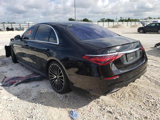 W1K6G7GB6MA037792 - 2021 MERCEDES-BENZ S 580 4MATIC BLACK photo 2