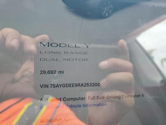 7SAYGDEE9RA253200 - 2024 TESLA MODEL Y CHARCOAL photo 9