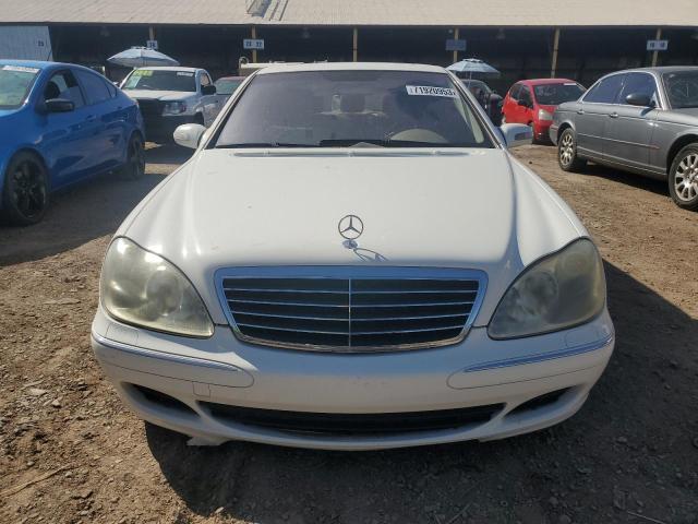 WDBNG70JX5A437166 - 2005 MERCEDES-BENZ S 430 WHITE photo 5