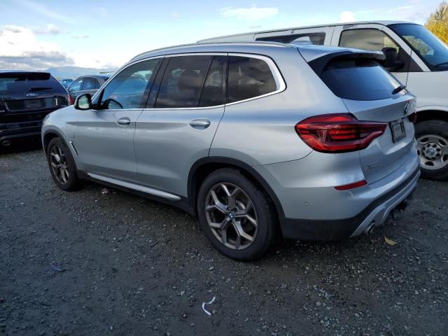5UXTS1C07M9D97394 - 2021 BMW X3 XDRIVE30E SILVER photo 2