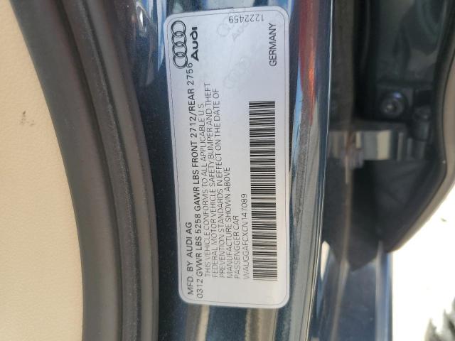 WAUGGAFCXCN147089 - 2012 AUDI A6 PREMIUM PLUS Mavi foto 12