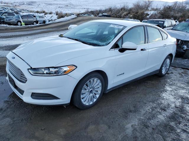 3FA6P0UUXGR136350 - 2016 FORD FUSION S HYBRID WHITE photo 1