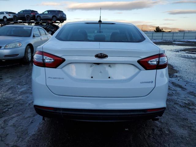 3FA6P0UUXGR136350 - 2016 FORD FUSION S HYBRID WHITE photo 6