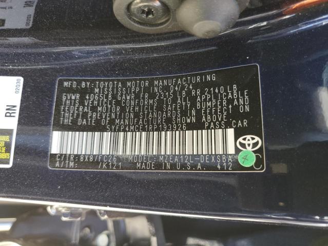 5YFP4MCE1RP193926 - 2024 TOYOTA COROLLA SE ლურჯი ფოტო 13