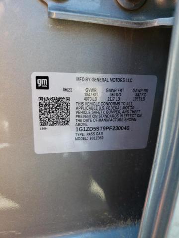 1G1ZD5ST9PF230040 - 2023 CHEVROLET MALIBU LT SILVER photo 12