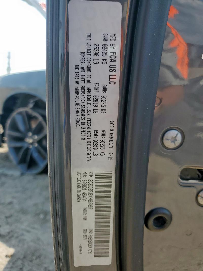 2C3CDZFJ8KH687897 - 2019 DODGE CHALLENGER R/T SCAT PACK GRAY photo 13