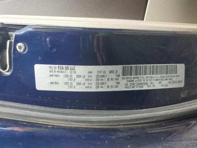 2C4RC1EG0HR650362 - 2017 CHRYSLER PACIFICA TOURING L PLUS BLUE photo 13