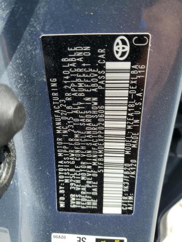 5YFB4MDEXPP020606 - 2023 TOYOTA COROLLA LE Көк фото 12