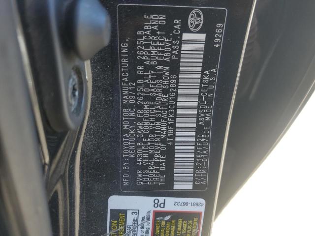 4T1BF1FK3CU162896 - 2012 TOYOTA CAMRY BASE Grafit foto 12