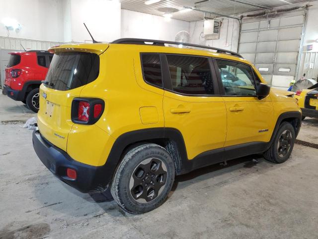 ZACCJAAB8HPF20291 - 2017 JEEP RENEGADE SPORT YELLOW photo 3