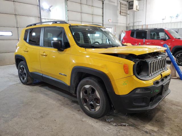 ZACCJAAB8HPF20291 - 2017 JEEP RENEGADE SPORT YELLOW photo 4