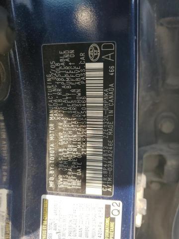 2T1KR32E65C450466 - 2005 TOYOTA COROLLA MA XR BLUE photo 13