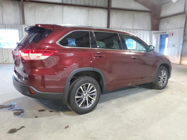 5TDJZRFH9JS911972 - 2018 TOYOTA HIGHLANDER SE Бордовый фото 3