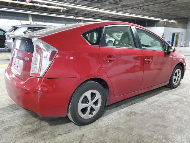 JTDKN3DUXC5443546 - 2012 TOYOTA PRIUS RED photo 3