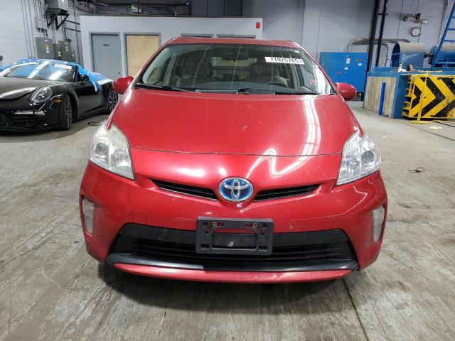 JTDKN3DUXC5443546 - 2012 TOYOTA PRIUS RED photo 5