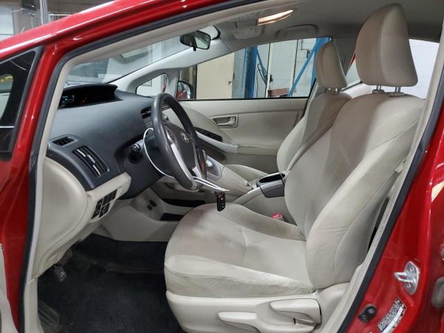 JTDKN3DUXC5443546 - 2012 TOYOTA PRIUS RED photo 7