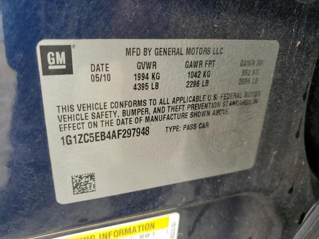 1G1ZC5EB4AF297948 - 2010 CHEVROLET MALIBU 1LT 蓝色 照片 12